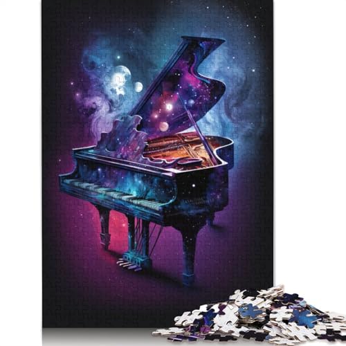 Puzzle Galaxy Piano Puzzle für Erwachsene, 1000 Teile, Papppuzzle für Erwachsene und Kinder ab 12 Jahren, anspruchsvolles Spielzeug (Größe 38 x 26 cm) von LiJianXXO