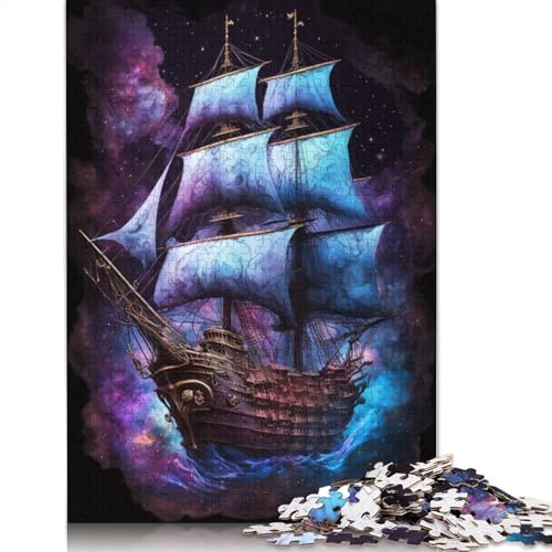 Puzzle-Geschenk, Galaxie-Piratenschiff, Puzzle für Erwachsene, 1000 Puzzles aus Pappe, Geschenke für Erwachsene, tolles Geschenk für Erwachsene (Größe 38 x 26 cm) von LiJianXXO