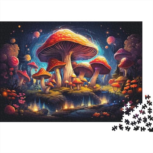 Puzzle-Geschenke für Erwachsene,Psychedelische Pilzwelt,1000-teiliges Puzzle,Holzpuzzle,geeignet für Erwachsene und Kinder ab 12 Jahren,Geburtstagsgeschenk,Geschenke für Erwachsene,Größe 50 x 75 cm von LiJianXXO