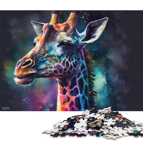 Puzzle Giraffe, Puzzle für Erwachsene, 1000 Stück, Papppuzzle für Erwachsene und Familien, Spielzeug, Denkspiel 38x26cm, 1000 Teile von LiJianXXO