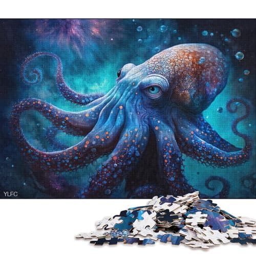 Puzzle Kosmischer Tierkrake, 1000 Teile, Puzzle für Erwachsene, Kartonpuzzle für Erwachsene und Kinder ab 12 Jahren, Lernspiele für zu Hause, DIY-Spielzeug (Größe 38 * 26 cm) von LiJianXXO