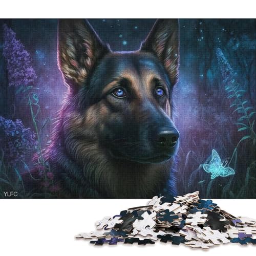 Puzzle Magic Animals Deutscher Schäferhund, Puzzle für Erwachsene, 1000 Puzzles aus Pappe für Erwachsene und Familien, Spielzeug, Denkspiel 38x26cm, 1000 Teile von LiJianXXO