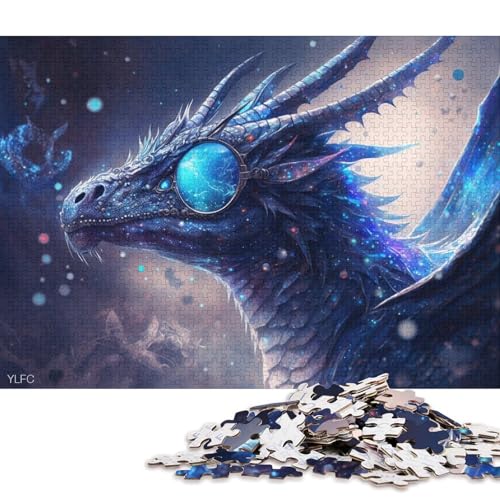 Puzzle Magic Art Dragon, 1000 Teile, Puzzle für Erwachsene, Kartonpuzzle für Erwachsene und Kinder ab 12 Jahren, Lernspiele für zu Hause, DIY-Spielzeug 38x26cm/1000 Teile von LiJianXXO