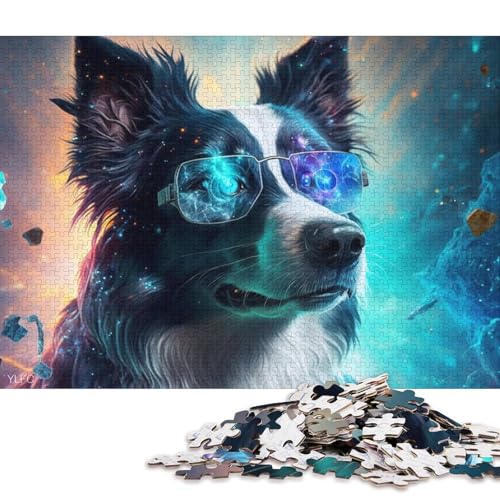 Puzzle Magic Dream Border Collie Puzzle für Erwachsene 1000 Kartonpuzzles für Erwachsene und Familien, Spielzeug, Denkspiel 38x26cm/1000 Teile von LiJianXXO