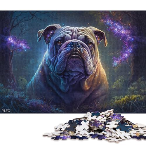 Puzzle Magic Pug, Puzzles für Erwachsene, 1000 Holzpuzzles für Erwachsene und Familien, Spielzeug, Denkspiel 75x50cm/1000 Teile von LiJianXXO