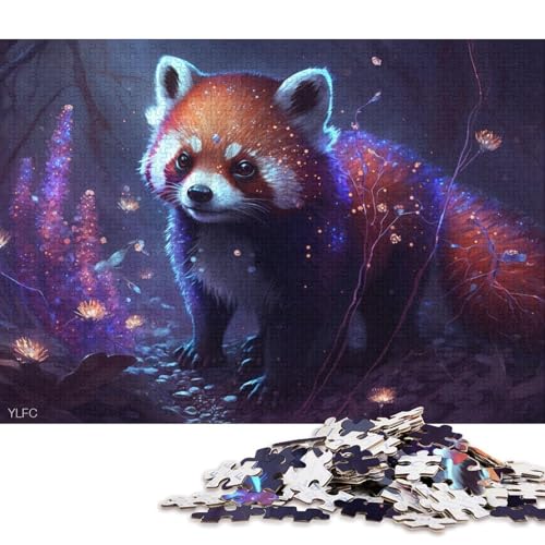 Puzzle Magic Red Panda, 1000-teiliges Puzzle, Holzpuzzle für Erwachsene und Kinder ab 12 Jahren, Lernpuzzle 75x50cm/1000 Teile von LiJianXXO