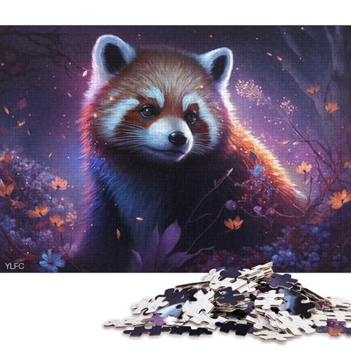 Puzzle Magischer roter Panda, 1000 Teile, Puzzle für Erwachsene, Holzpuzzle für Erwachsene und Kinder ab 12 Jahren, Lernspiele für zu Hause, DIY-Spielzeug 75x50cm/1000 Teile von LiJianXXO