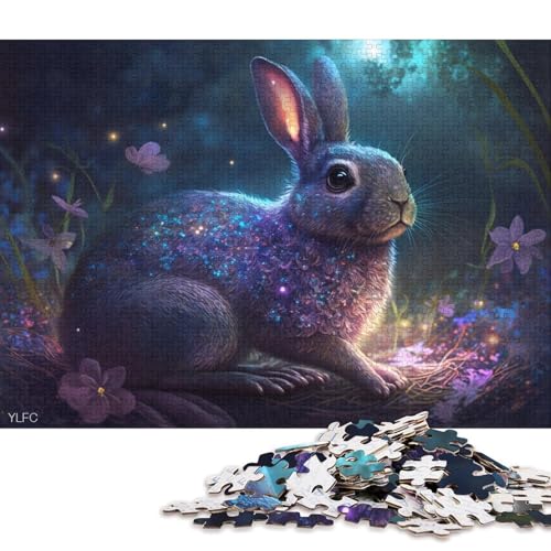 Puzzle Magisches Kaninchen, 1000 Teile, Puzzle für Erwachsene, Kartonpuzzle für Erwachsene und Kinder ab 12 Jahren, Lernspiele für zu Hause, DIY-Spielzeug 38x26cm/1000 Teile von LiJianXXO