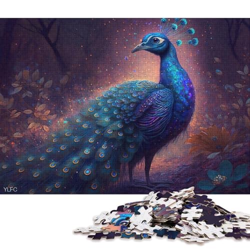 Puzzle Pfau im Dschungel, 1000 Teile, Puzzle für Erwachsene, Holzpuzzle für Erwachsene und Kinder ab 12 Jahren, Lernspiele für zu Hause, DIY-Spielzeug 75x50cm/1000 Teile von LiJianXXO