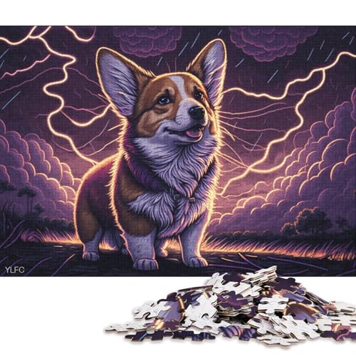 Puzzle für Erwachsene, 1000 Puzzle-Spielzeug, Fantasy Art Corgi-Puzzle für Erwachsene, Holzpuzzle, Puzzle, praktisches Spiel 75x50cm/1000 Teile von LiJianXXO