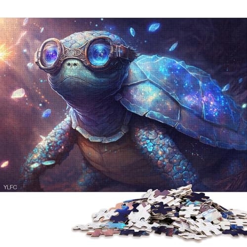 Puzzle für Erwachsene, 1000 Puzzle-Spielzeug, Schildkröten-Krieger-Puzzle für Erwachsene, Kartonpuzzle, Puzzle, praktisches Spiel 38x26cm/1000 Teile von LiJianXXO