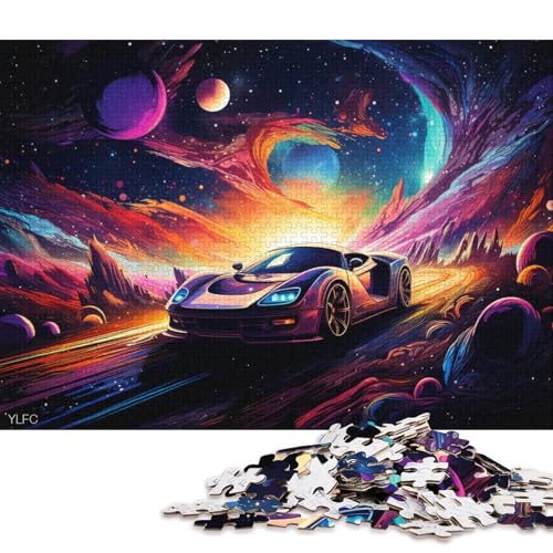 Puzzle für Erwachsene, 1000 Puzzle-Spielzeug, Sportwagen im Weltraum, Puzzle für Erwachsene, Holzpuzzle, Puzzle, praktisches Spiel 75x50cm/1000 Teile von LiJianXXO