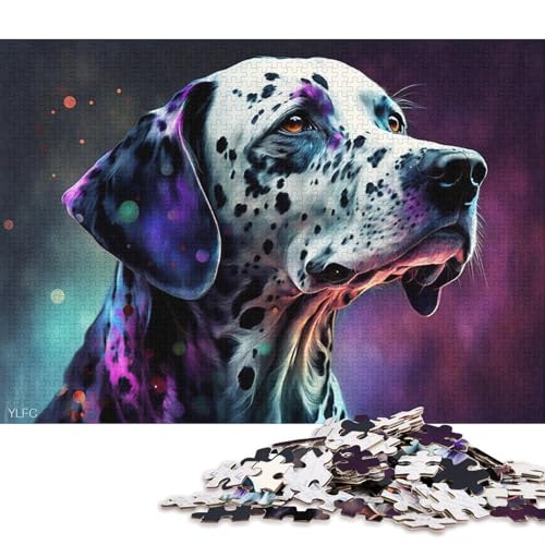 Puzzle für Erwachsene, 1000 Puzzle-Spielzeug, buntes Dalmatiner-Puzzle für Erwachsene, Kartonpuzzle, Puzzle, praktisches Spiel 38x26cm/1000 Teile von LiJianXXO