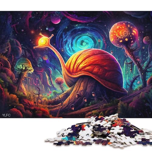 Puzzle für Erwachsene, 1000 Puzzle-Spielzeug, buntes Schnecken-Puzzle für Erwachsene, Holzpuzzle, Puzzle, praktisches Spiel 75x50cm/1000 Teile von LiJianXXO