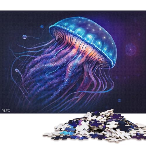 Puzzle für Erwachsene, 1000 Puzzle-Spielzeug, kosmische Galaxie, Quallen-Puzzle für Erwachsene, Kartonpuzzle, Puzzle, praktisches Spiel 38x26cm/1000 Teile von LiJianXXO