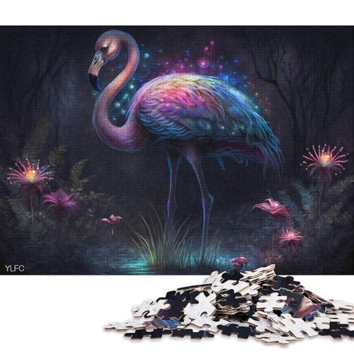 Puzzle für Erwachsene, 1000 Puzzle-Spielzeug, magische Tiere, Flamingo-Puzzle für Erwachsene, Kartonpuzzle, Puzzle, praktisches Spiel 38x26cm/1000 Teile von LiJianXXO