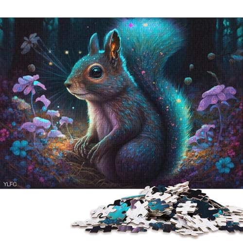 Puzzle für Erwachsene, 1000 Puzzle-Spielzeug, magisches Eichhörnchen-Puzzle für Erwachsene, Kartonpuzzle, Puzzle, praktisches Spiel 38x26cm/1000 Teile von LiJianXXO