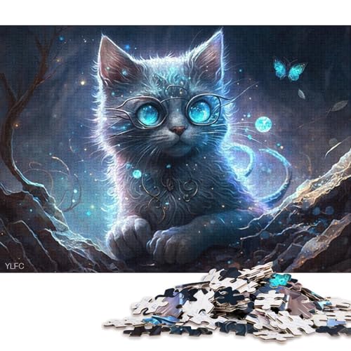 Puzzle für Erwachsene, 1000 Puzzle-Spielzeug, magisches Kätzchen-Krieger-Puzzle für Erwachsene, Holzpuzzle, Puzzle, praktisches Spiel 75x50cm/1000 Teile von LiJianXXO