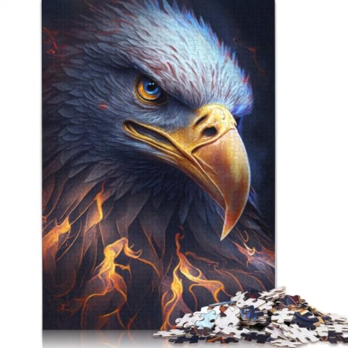 Puzzle für Erwachsene, 1000 Teile, Adler-Feuer-Puzzle für Erwachsene, Holzpuzzle, anspruchsvolles Spiel, Größe: 75 x 50 cm von LiJianXXO