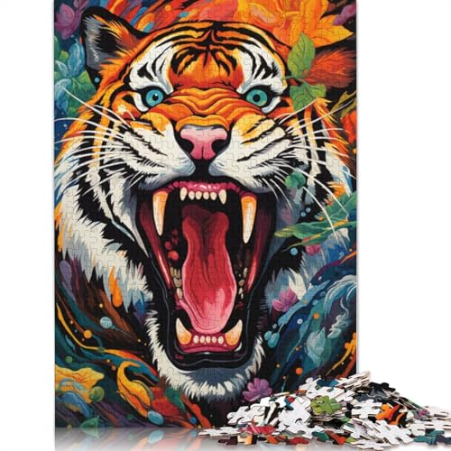 Puzzle für Erwachsene, 1000 Teile, Art Cool Tiger Puzzle für Erwachsene, Kartonpuzzle, Familienpuzzlespiel, Größe: 38 x 26 cm von LiJianXXO