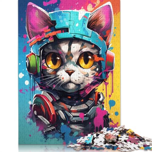 Puzzle für Erwachsene, 1000 Teile, Baby-Luchs-Roboter-Puzzle für Erwachsene, Kartonpuzzle, Lernspiel, Herausforderungsspielzeug, 38 x 26 cm von LiJianXXO