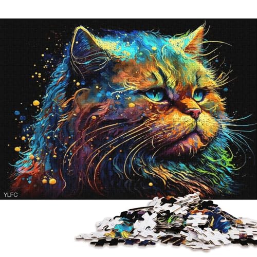 Puzzle für Erwachsene, 1000 Teile, Bunte Garfield-Puzzles für Erwachsene, Holzpuzzle, tolle Geschenke für Weihnachten (Größe 75 * 50 cm) von LiJianXXO