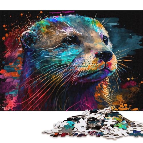 Puzzle für Erwachsene, 1000 Teile, Bunte Otter-Puzzles für Erwachsene, Holzpuzzle, lustige Puzzlespiele (Größe 75 * 50 cm) von LiJianXXO