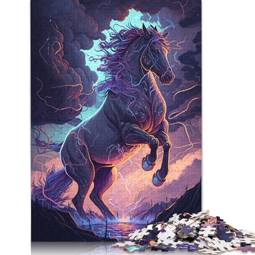 Puzzle für Erwachsene, 1000 Teile, Fantasie-Pferd, Puzzle für Kinder, Papppuzzle, Spielzeug, Denkspiel, Größe: 38 x 26 cm von LiJianXXO