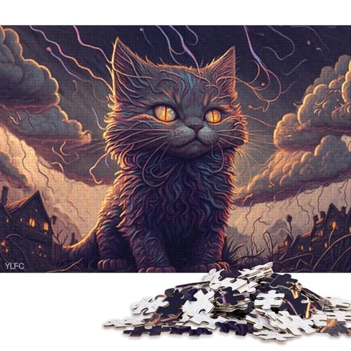 Puzzle für Erwachsene, 1000 Teile, Fantasy-Art, Garfield-Katze, Puzzles für Erwachsene und Kinder, Holzpuzzle, Heimdekoration, Puzzle-Spielzeug 75x50cm/1000 Teile von LiJianXXO