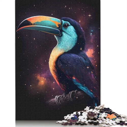 Puzzle für Erwachsene, 1000 Teile, Galactic Dream Toucan, Puzzle für Kinder, Kartonpuzzle, Spielzeug, Denkspiel, Größe: 38 x 26 cm von LiJianXXO