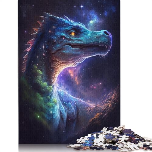 Puzzle für Erwachsene, 1000 Teile, Galaxie, Weltraum, Dinosaurier, Puzzle für Erwachsene, Holzpuzzle, anspruchsvolles Spiel (Größe 75 x 50 cm) von LiJianXXO