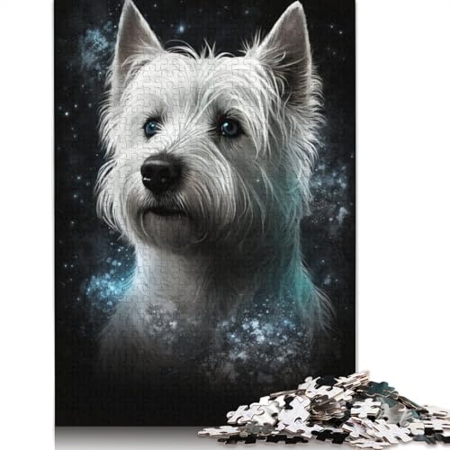 Puzzle für Erwachsene, 1000 Teile, Galaxie-Tier- und Hunde-Puzzle, Holzpuzzle für Erwachsene, Denksport-Puzzle für Erwachsene, Größe: 75 x 50 cm von LiJianXXO