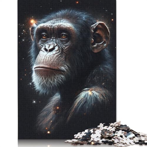 Puzzle für Erwachsene, 1000 Teile, Galaxy Art Monkey Puzzles für Kinder, Kartonpuzzle, Spielzeug, Denkspiel, Größe: 38 x 26 cm von LiJianXXO