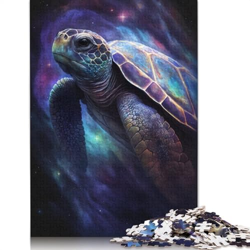 Puzzle für Erwachsene, 1000 Teile, Galaxy Turtle-Puzzle für Erwachsene, Holzpuzzle, Denksport-Puzzle für Erwachsene (Größe 75 x 50 cm) von LiJianXXO