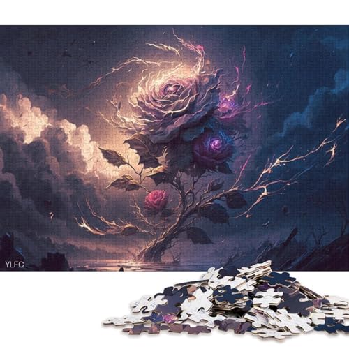 Puzzle für Erwachsene, 1000 Teile, Rosenwolken-Puzzle, Kartonpuzzle, Familienaktivität 38x26cm/1000 Teile von LiJianXXO