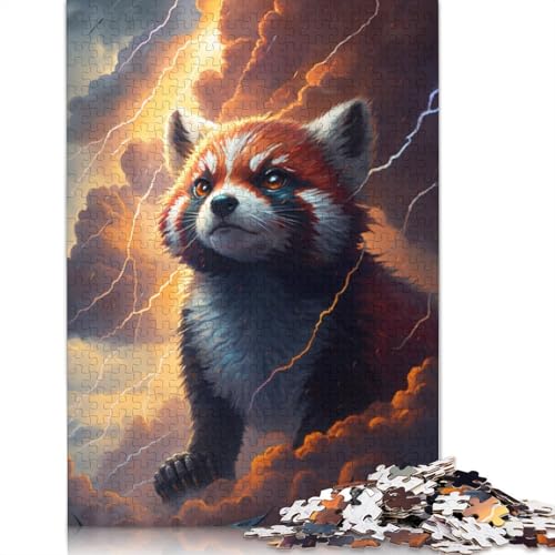 Puzzle für Erwachsene, 1000 Teile, Traum-Roter Panda, Puzzle für Erwachsene, Holzpuzzle, Denksportaufgaben für Erwachsene, Größe: 75 x 50 cm von LiJianXXO