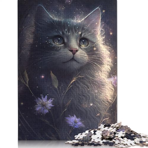 Puzzle für Erwachsene, 1000 Teile, Weltraum, Katzen, Blumen, Puzzle für Kinder, Papppuzzle, Spielzeug, Denkspiel, Größe: 38 x 26 cm von LiJianXXO