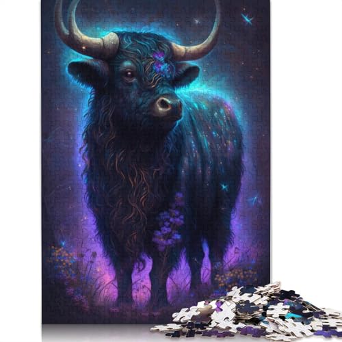 Puzzle für Erwachsene, 1000 Teile, Yak-Blumen-Galaxie, Puzzle für Kinder, Kartonpuzzle, Spielzeug, Denkspiel, Größe: 38 x 26 cm von LiJianXXO