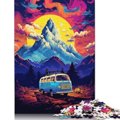 Puzzle für Erwachsene, 1000 Teile, buntes Auto-Puzzle für Erwachsene, Holzpuzzle, Lernspiel für Erwachsene und Kinder, 75 x 50 cm von LiJianXXO