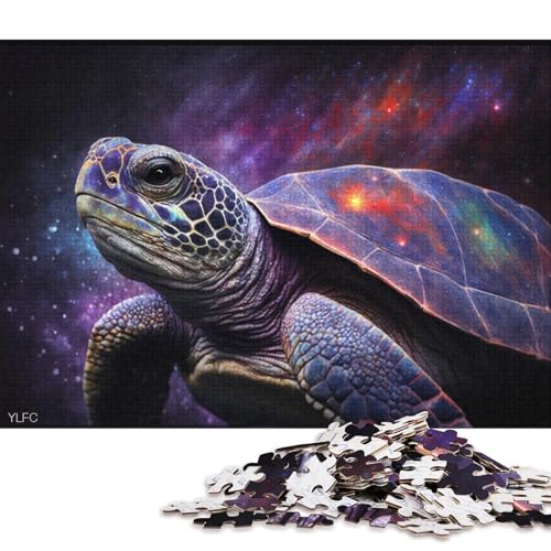 Puzzle für Erwachsene, 1000 Teile, kosmisches Tierschildkröten-Puzzle für Erwachsene, Holzpuzzle, Heimdekoration (Größe 75 * 50 cm) von LiJianXXO