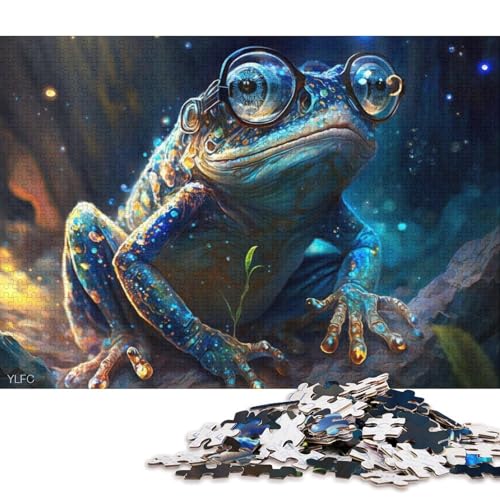 Puzzle für Erwachsene, 1000 Teile, magischer Frosch, Puzzle für Erwachsene und Kinder, Karton-Puzzle, Heimdekoration, Puzzle-Spielzeug 38x26cm/1000 Teile von LiJianXXO