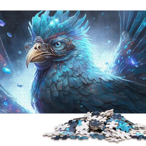 Puzzle für Erwachsene, 1000 Teile, magischer Hahn-Krieger, Puzzle aus Karton, Familienaktivität 38x26cm/1000 Teile von LiJianXXO