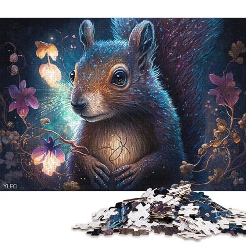 Puzzle für Erwachsene, 1000 Teile, magisches Eichhörnchen-Puzzle für Erwachsene, Holzpuzzle, Heimdekoration (Größe 75 * 50 cm) von LiJianXXO