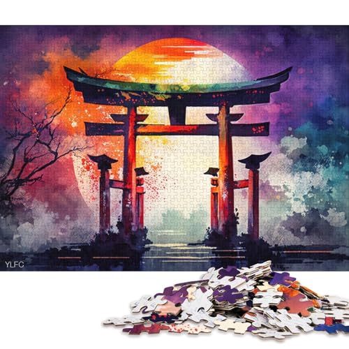 Puzzle für Erwachsene, 1000 japanische Torii-Tor-Puzzles für Holzpuzzles, Puzzle – anspruchsvolles Spiel (Größe 75 * 50 cm) von LiJianXXO