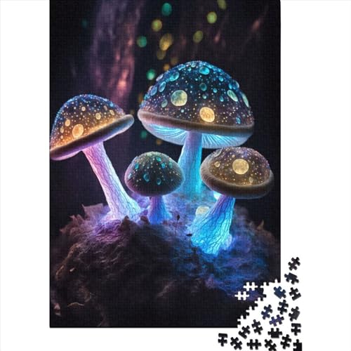 Puzzle für Erwachsene, 500-teiliges Puzzle Cosmic Magic Mushroom, Holzpuzzle, geeignet für Erwachsene und Kinder ab 12 Jahren, Rätselgröße 52 x 38 cm von LiJianXXO