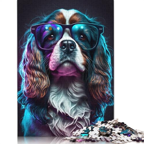 Puzzle für Erwachsene, Art Bunte Hunde, 1000 Teile, Puzzle aus Karton für Erwachsene und Kinder ab 12 Jahren, tolles Geschenk für Erwachsene und Kinder, Größe: 38 x 26 cm von LiJianXXO