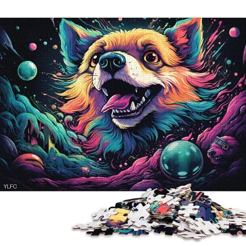 Puzzle für Erwachsene, Art Corgi, 1000-teiliges Puzzle für Erwachsene, Holzpuzzle für Erwachsene und Kinder, Spielzeug-Wanddekoration 75x50cm/1000 Teile von LiJianXXO