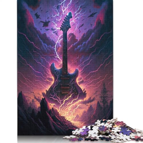 Puzzle für Erwachsene, Art Guitar, Puzzle für Erwachsene, 1000 Puzzles aus Pappe, geeignet für Erwachsene und Jugendliche ab 12 Jahren, tolles Geschenk für Erwachsene, Größe: 38 x 26 cm von LiJianXXO