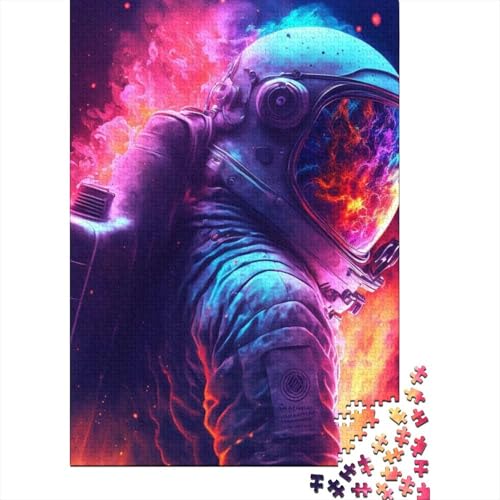 Puzzle für Erwachsene, Astronautenrauch, 500-teiliges Puzzle für Erwachsene, Holzpuzzle, geeignet für Erwachsene und Kinder ab 12 Jahren, Rätselgröße 52 x 38 cm von LiJianXXO