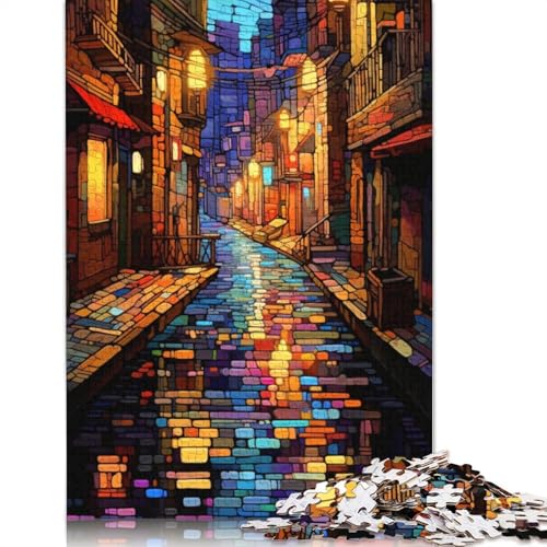 Puzzle für Erwachsene, Bunte Stadtstraßen, 1000 Teile, Puzzle-Geschenke, Kartonpuzzle für Erwachsene und Kinder ab 12 Jahren, ideale Größe: 38 x 26 cm von LiJianXXO